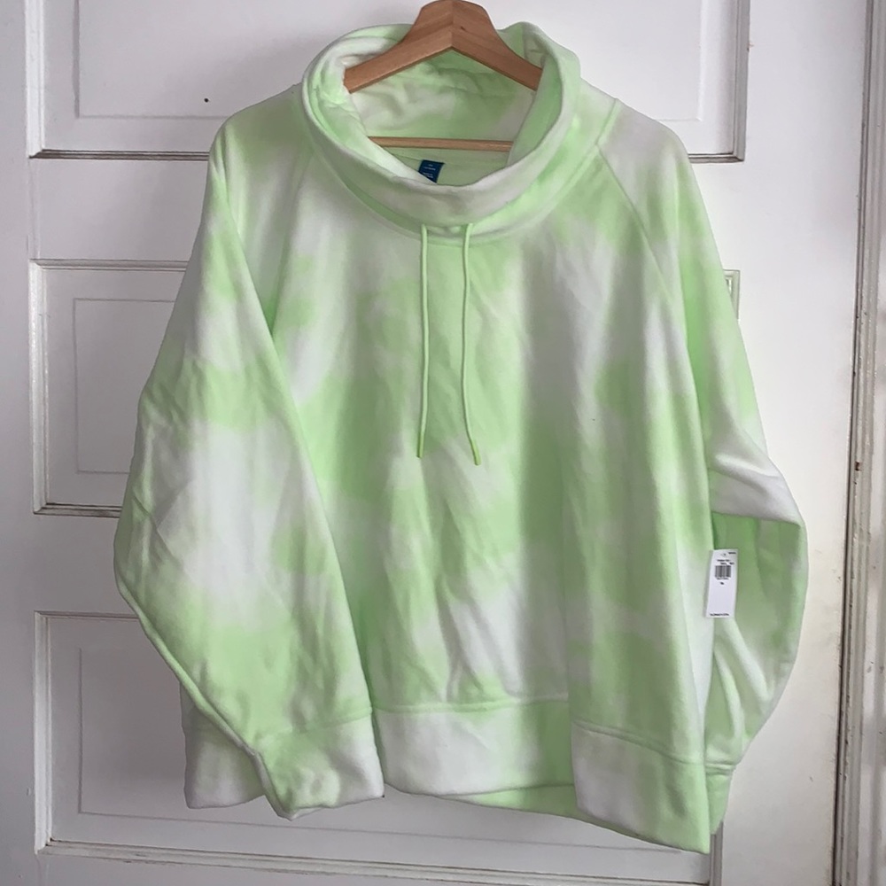 Lime Tiedye Fleece Sweater